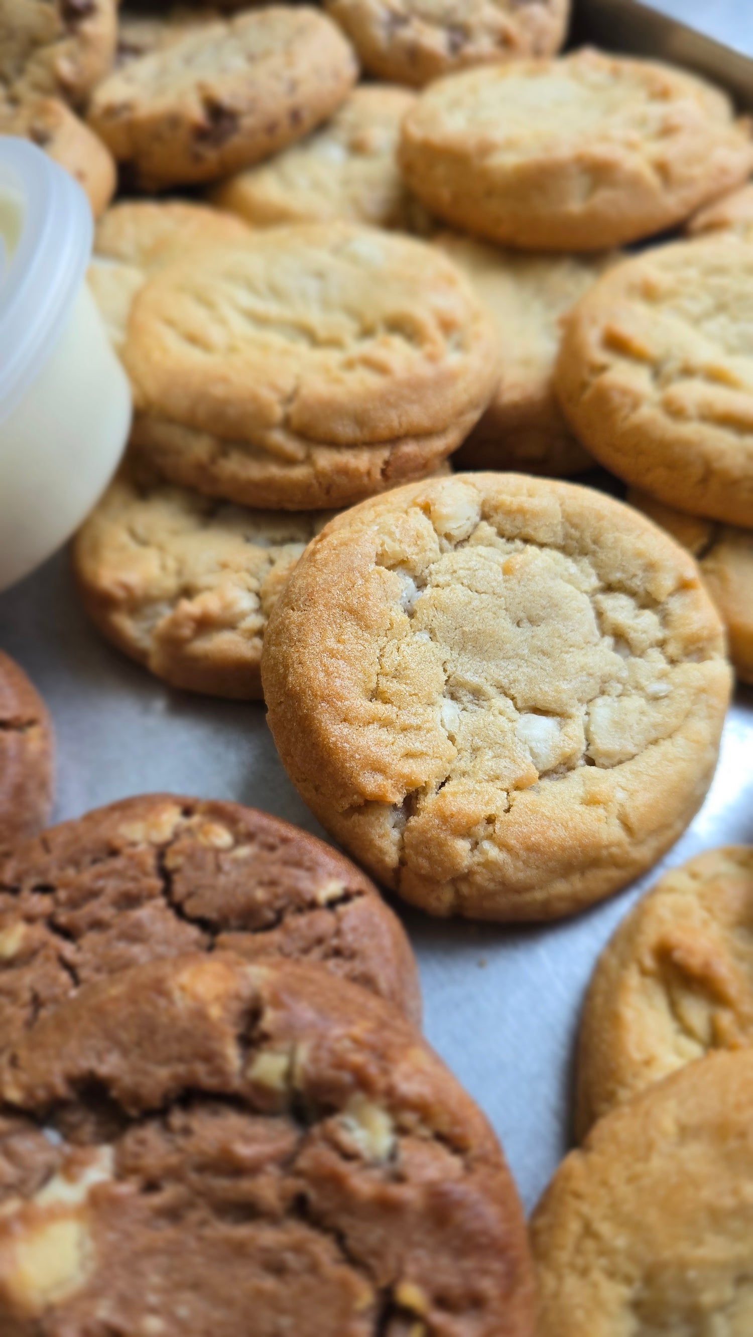 Homepage image of the White jam stuffed cookie cupcake