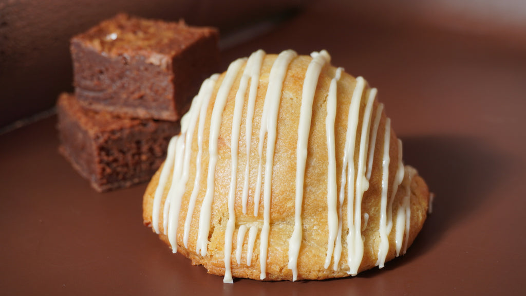 White Chocolate Hazlenut Brownie NYC Stuffed Cookie