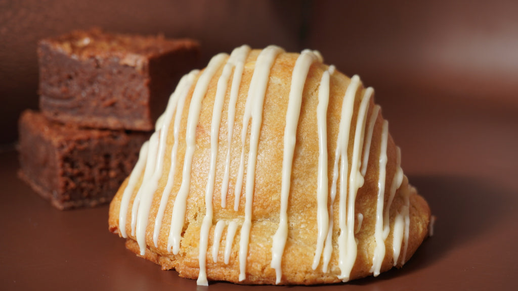 White Chocolate Hazlenut Brownie NYC Stuffed Cookie