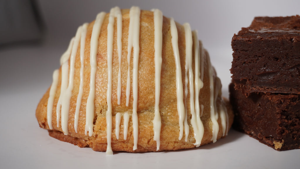 White Chocolate Hazlenut Brownie NYC Stuffed Cookie