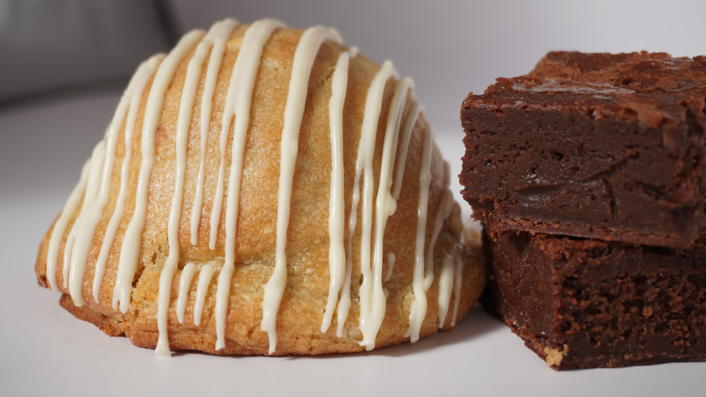 White Chocolate Hazlenut Brownie NYC Stuffed Cookie