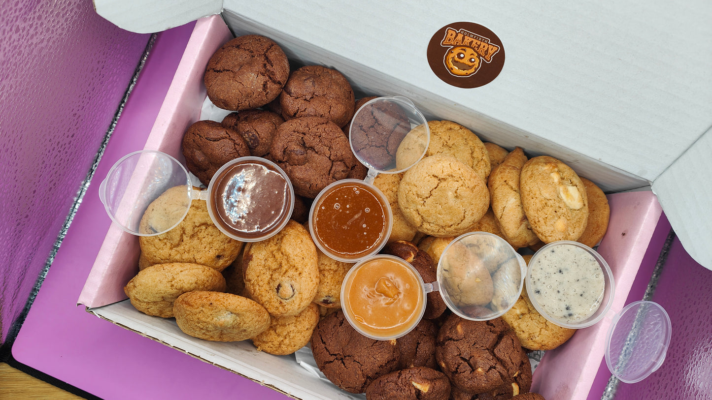 Megabox 50 5 Flavour Cookie Dipping Dunking Box + 4 Dips