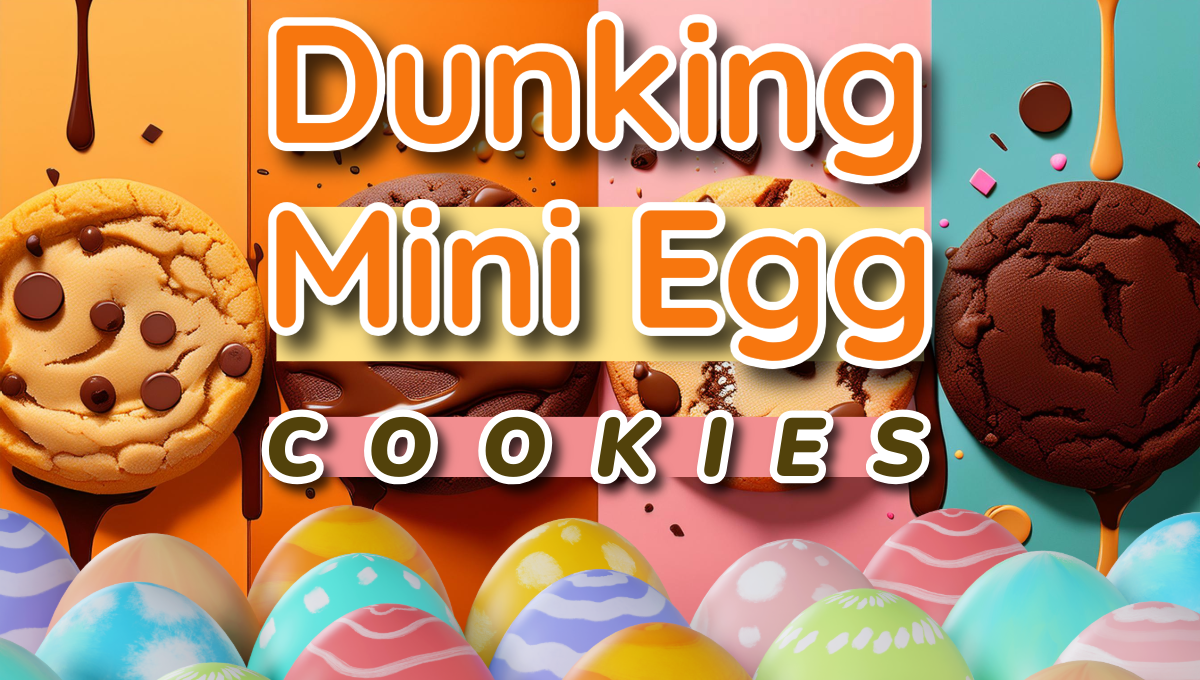 Mini Egg Snackbox 20 Cookies Dipping Dunking Cookies + 2 Dip
